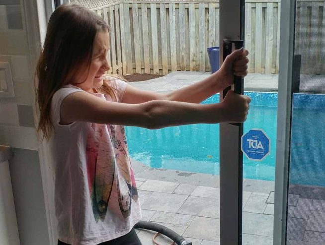 Patio door hard to open